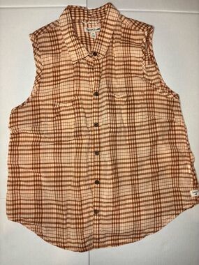 Toad & Co. Plaid Sleeveless Button-Up Shirt